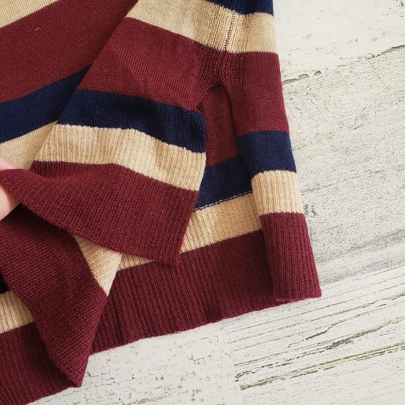 J.Crew 365 Merino Wool Striped Turtleneck Sweater Size Extra Small - Picture 3 of 7